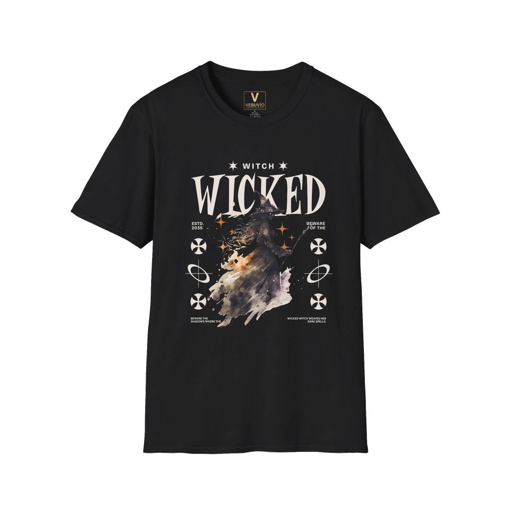 Wicked Witch Graphic T-Shirt — Halloween Witch Spellbook Tee