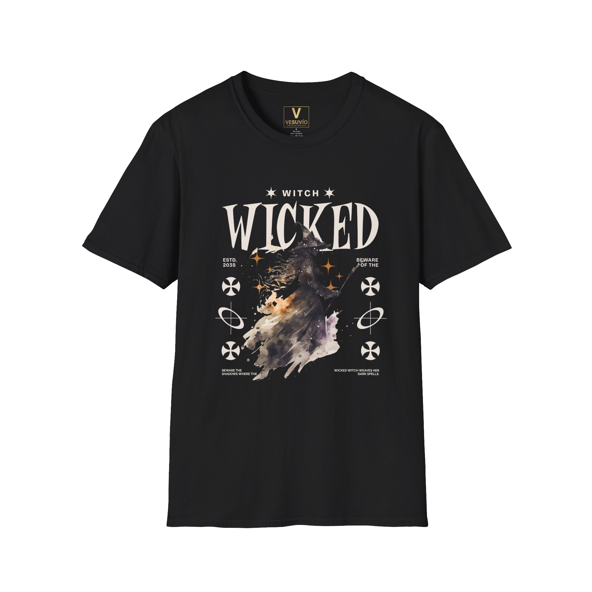 Wicked Witch Graphic T-Shirt — Halloween Witch Spellbook Tee