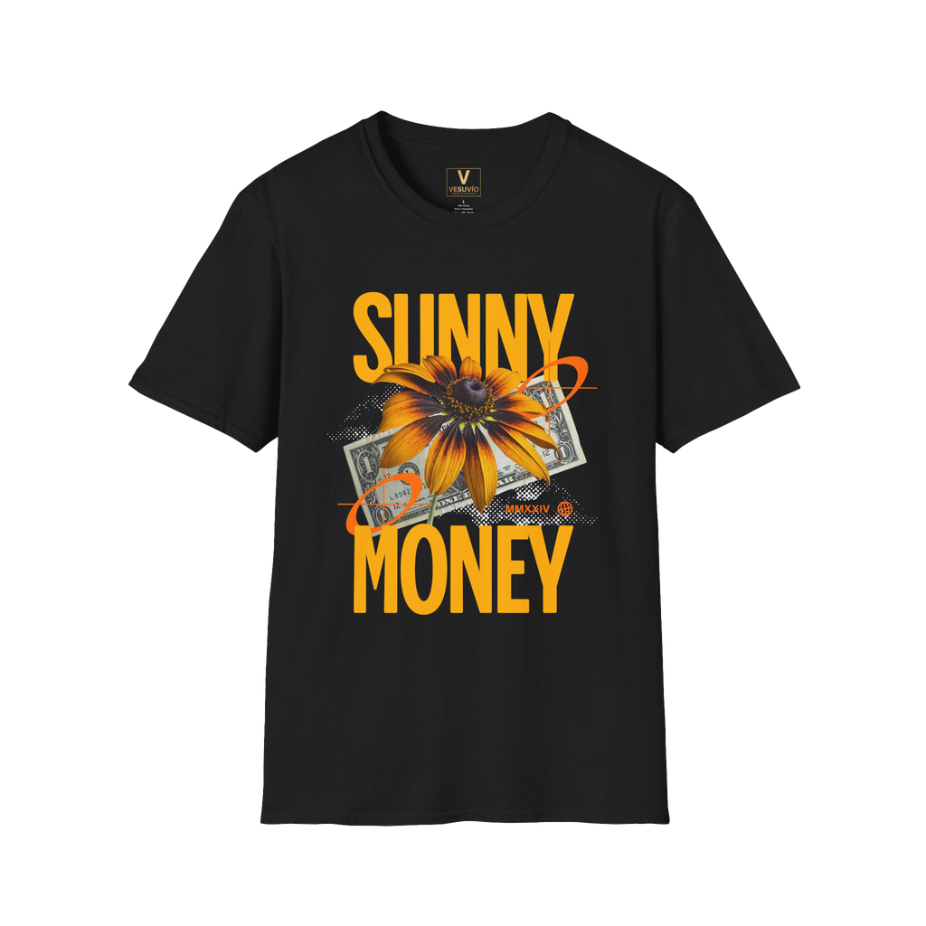 Sunny Money T-Shirt — Floral Sunflower & Cash Graphic Tee