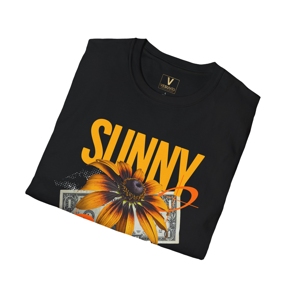 Sunny Money T-Shirt — Floral Sunflower & Cash Graphic Tee