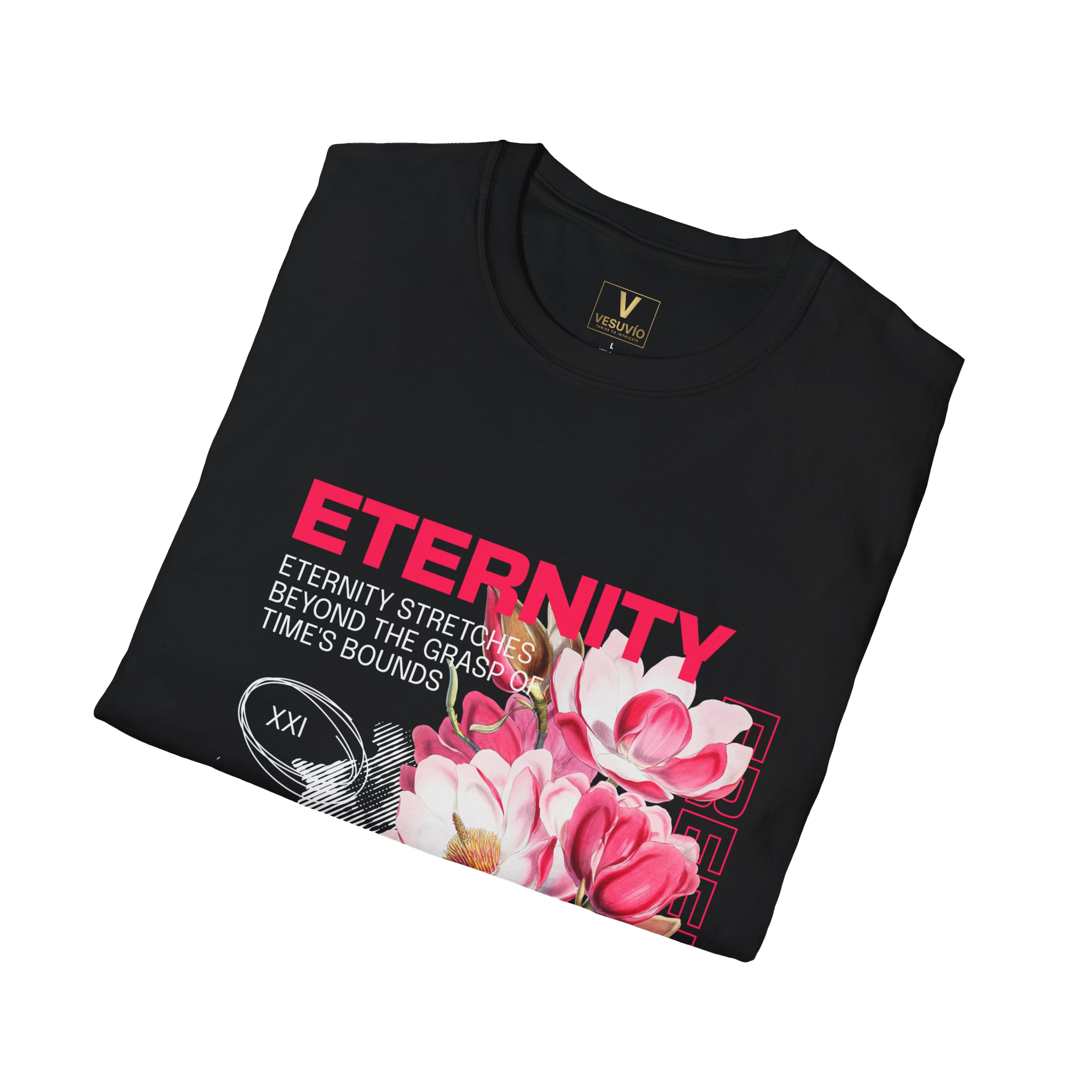 Eternity Floral Graphic T-Shirt — Pink Magnolia Bloom Tee