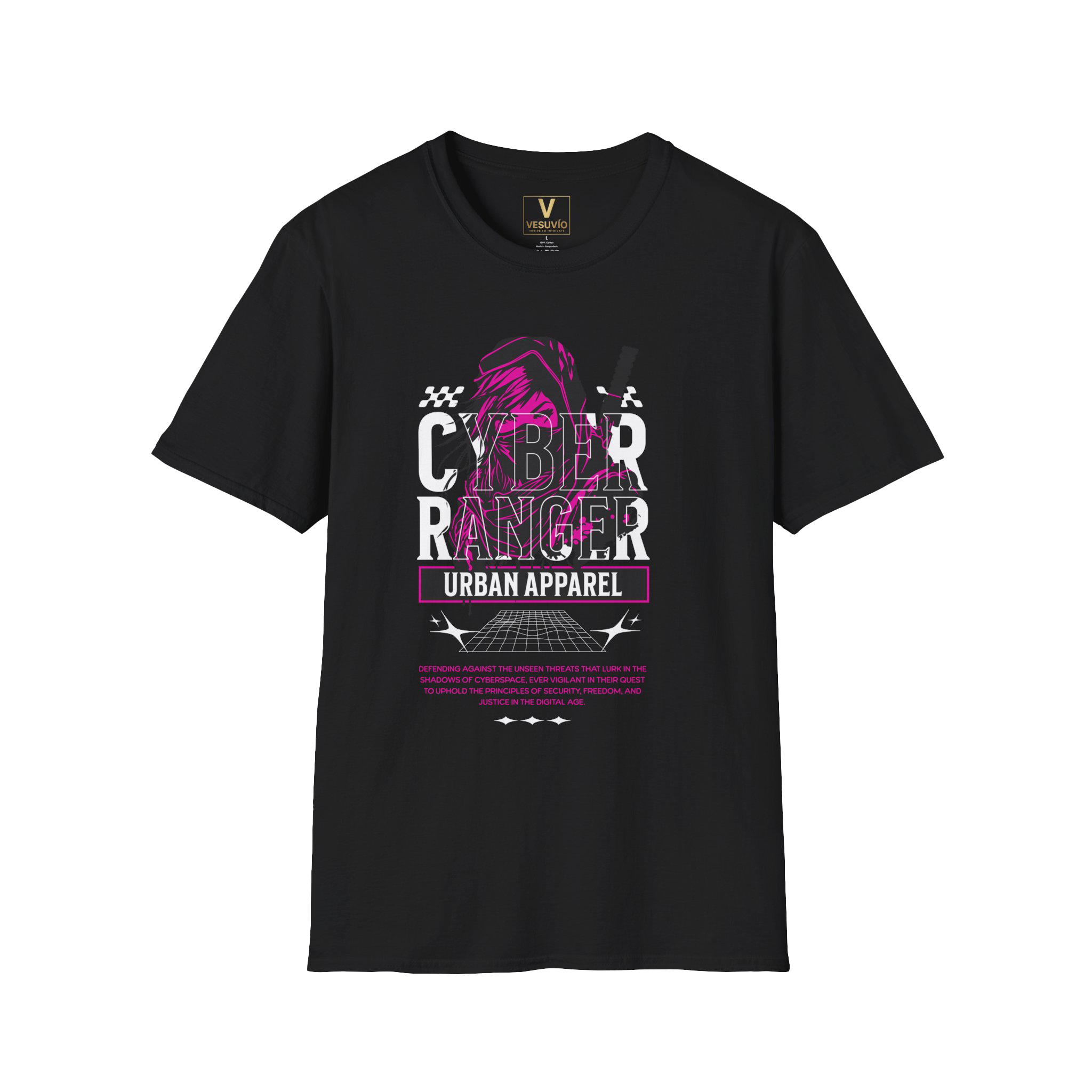 Cyber Ranger T-Shirt — Urban Apparel Retro Futuristic Graphic Tee