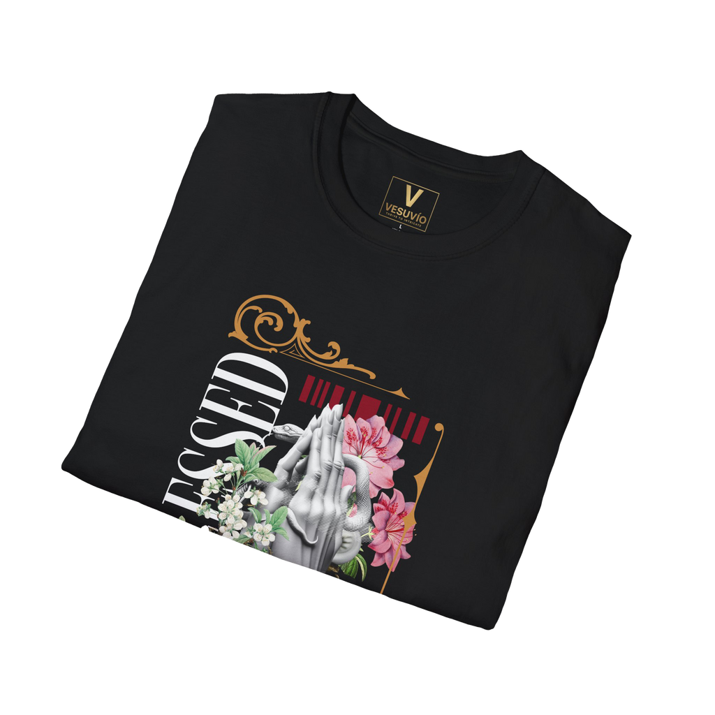Blessed Statue Floral Graphic T-Shirt