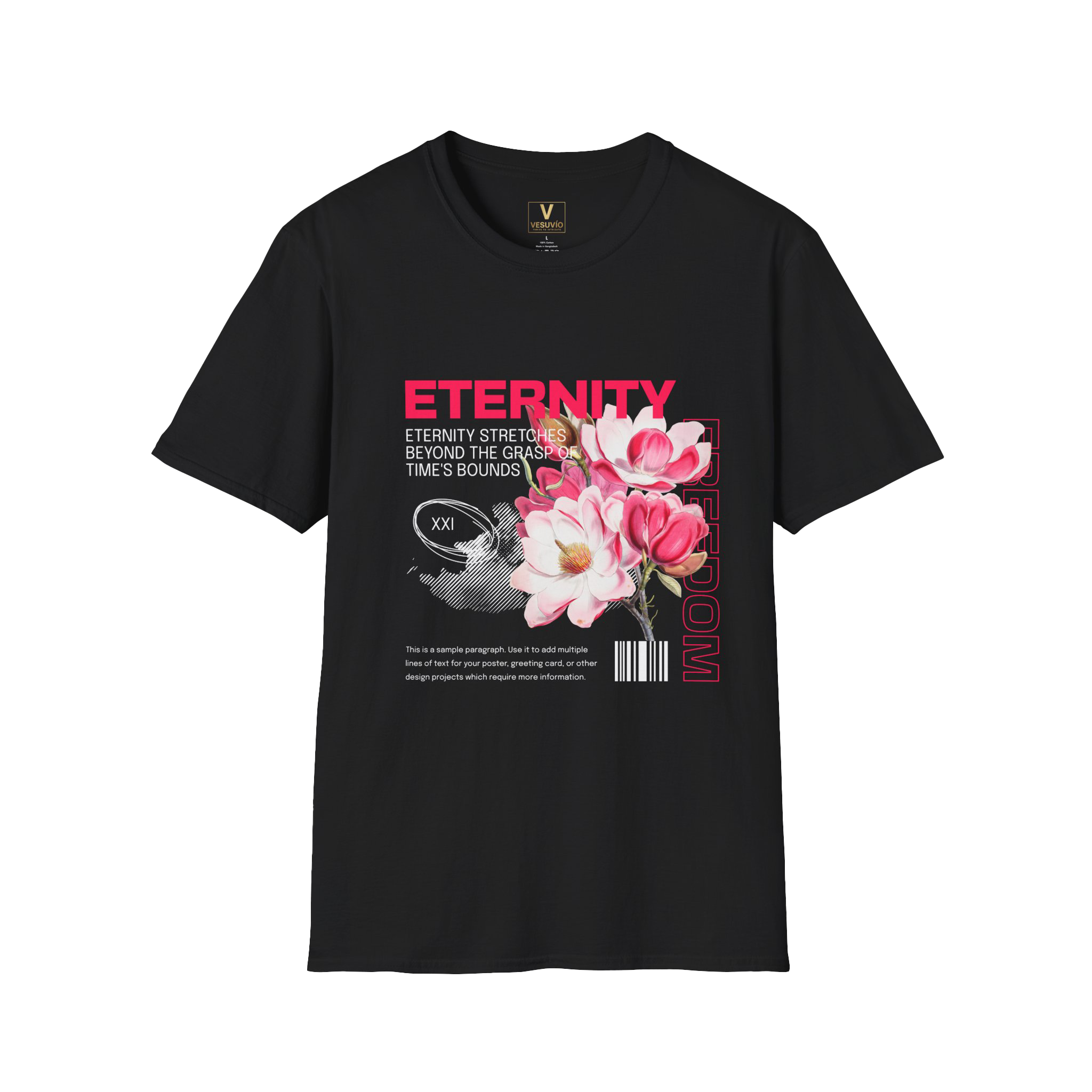 Eternity Floral Graphic T-Shirt — Pink Magnolia Bloom Tee