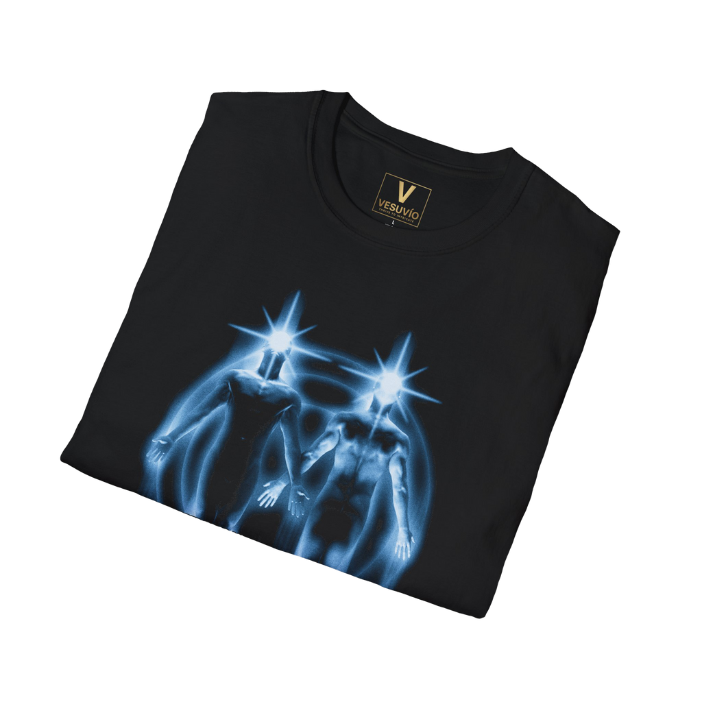 Astral Projection Graphic T-Shirt — Futuristic Neon Soul & Body Design