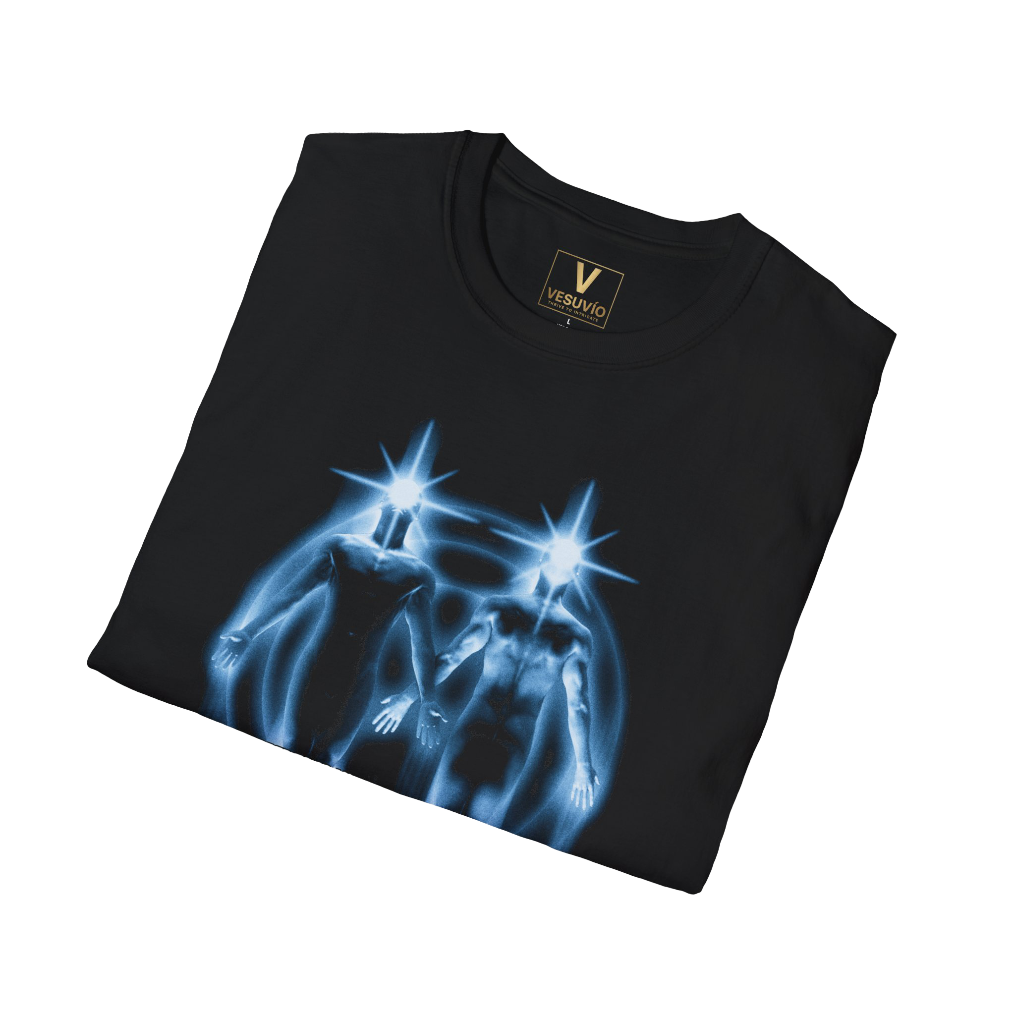 Astral Projection Graphic T-Shirt — Futuristic Neon Soul & Body Design