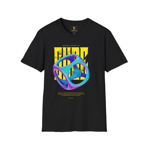 Abstract Geometry Graphic Tee — Colorful 3D Orb Design