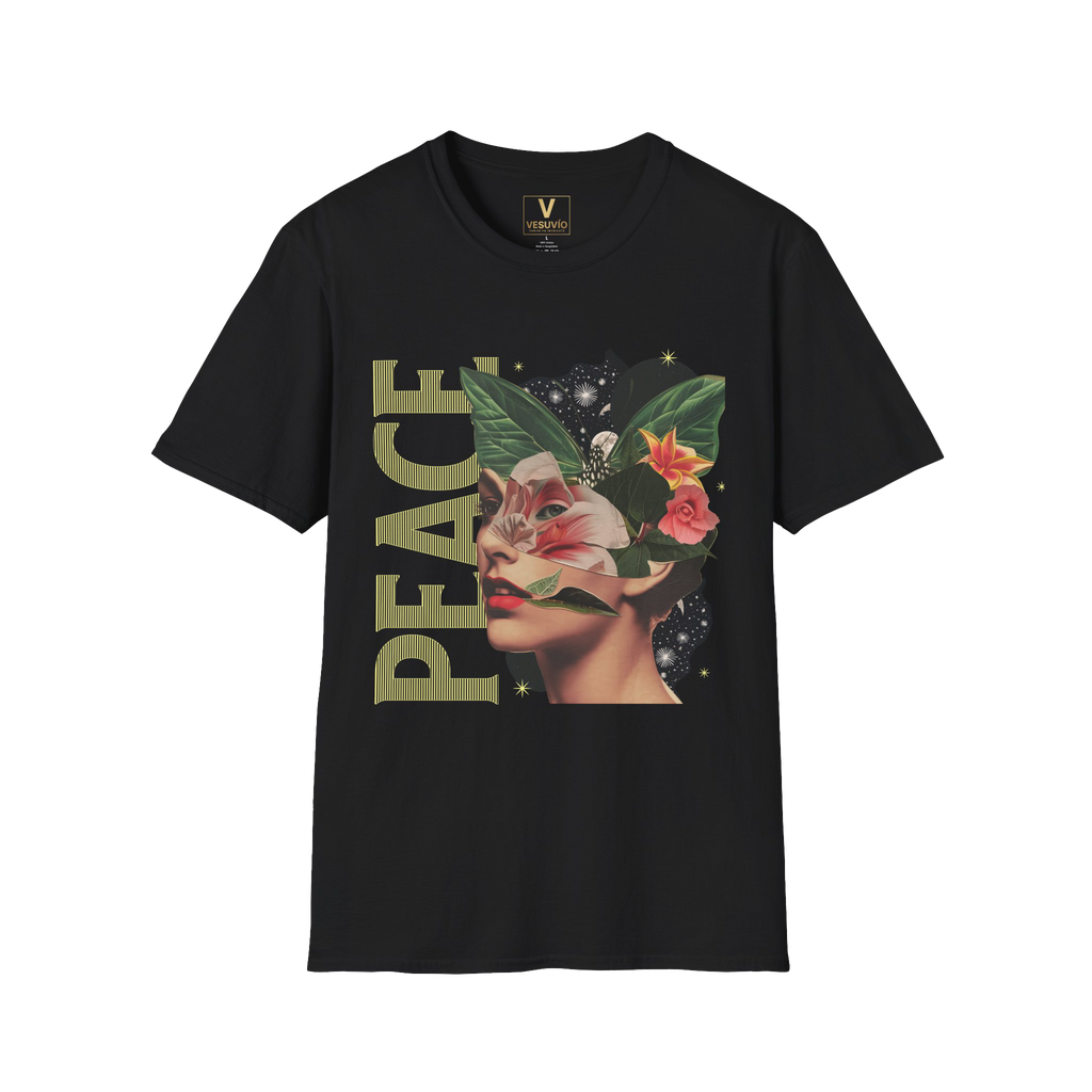 Peace Floral Portrait T-Shirt