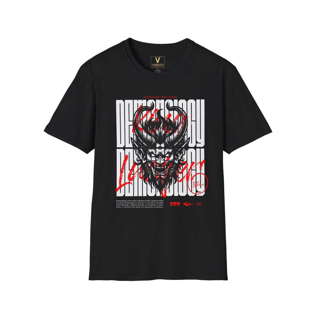 Demonic Skull Graphic T-Shirt — Dark Streetwear Horror Tee