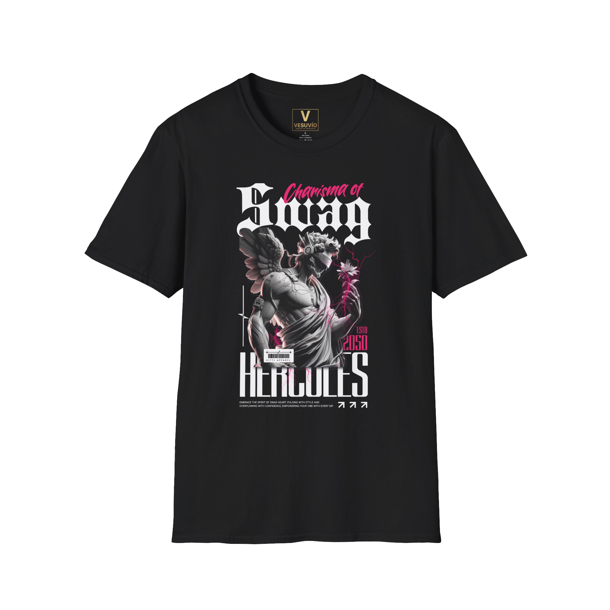 Hercules Statue 'Courage & Swag' Graphic T-Shirt