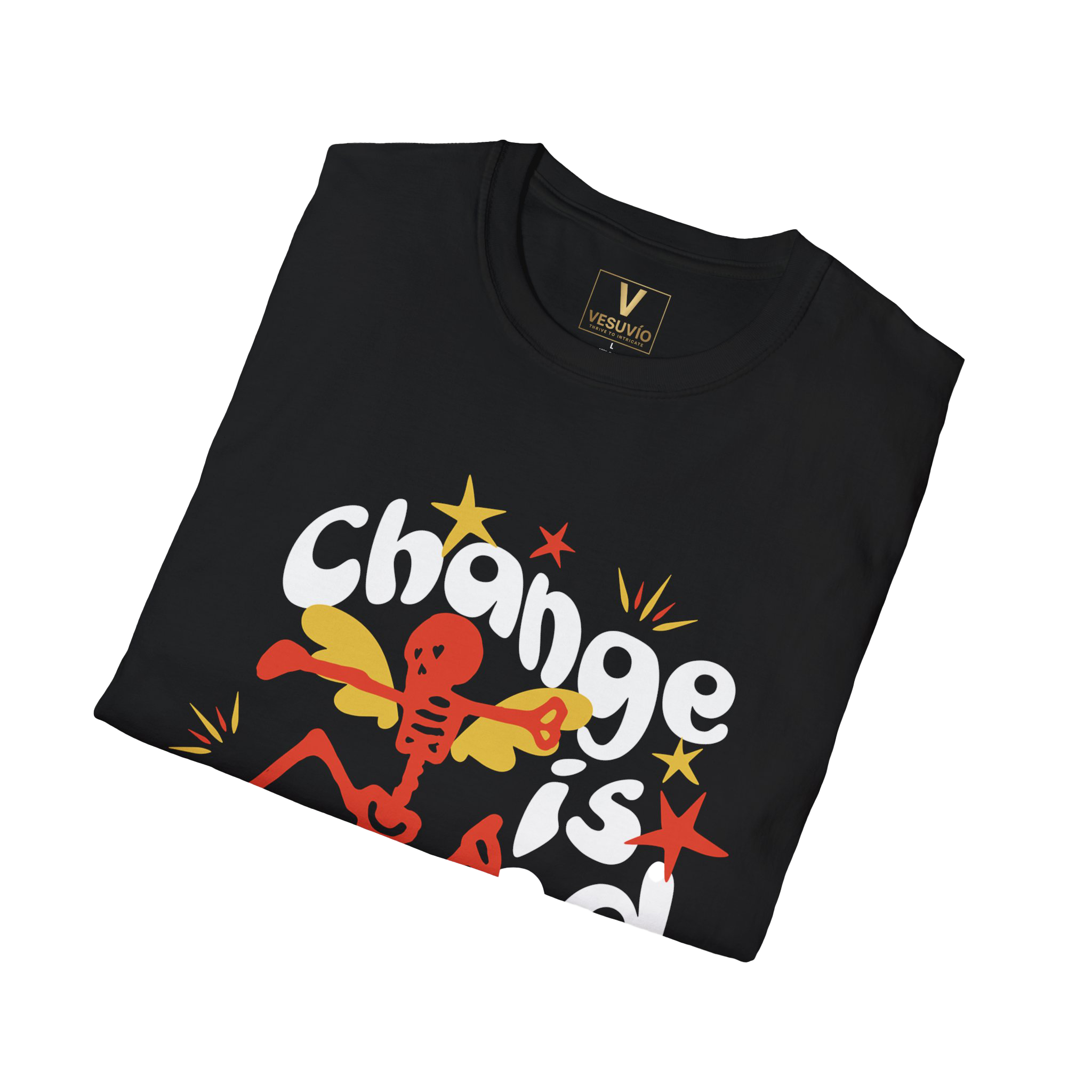 Change Is Good T-Shirt — Retro Dancing Figure Positive Change Tee
