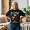 Heavens Floral Bouquet T-shirt | Vintage Roman Numerals, Dark Floral Graphic