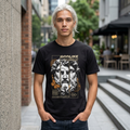 Godlike Classical Bust Graphic T-Shirt | Statue Head, Retro Orange Accents