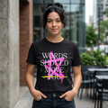 Words Should Move You T-Shirt | Typography Graphic Tee, Pink Paint Splash