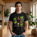 Dope Retro Portrait Tee – Neon Japanese Streetwear Graphic T-Shirt