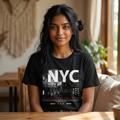 NYC Cityscape Graphic T-Shirt — Vintage Times Square Photo Tee