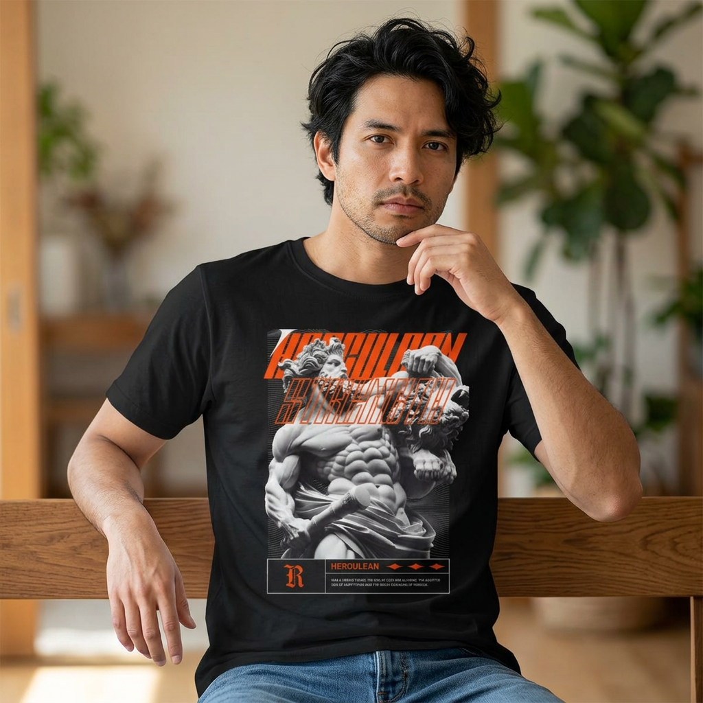 Statue Muscle Graphic T-Shirt — Roman Sculpture Fitness Tee