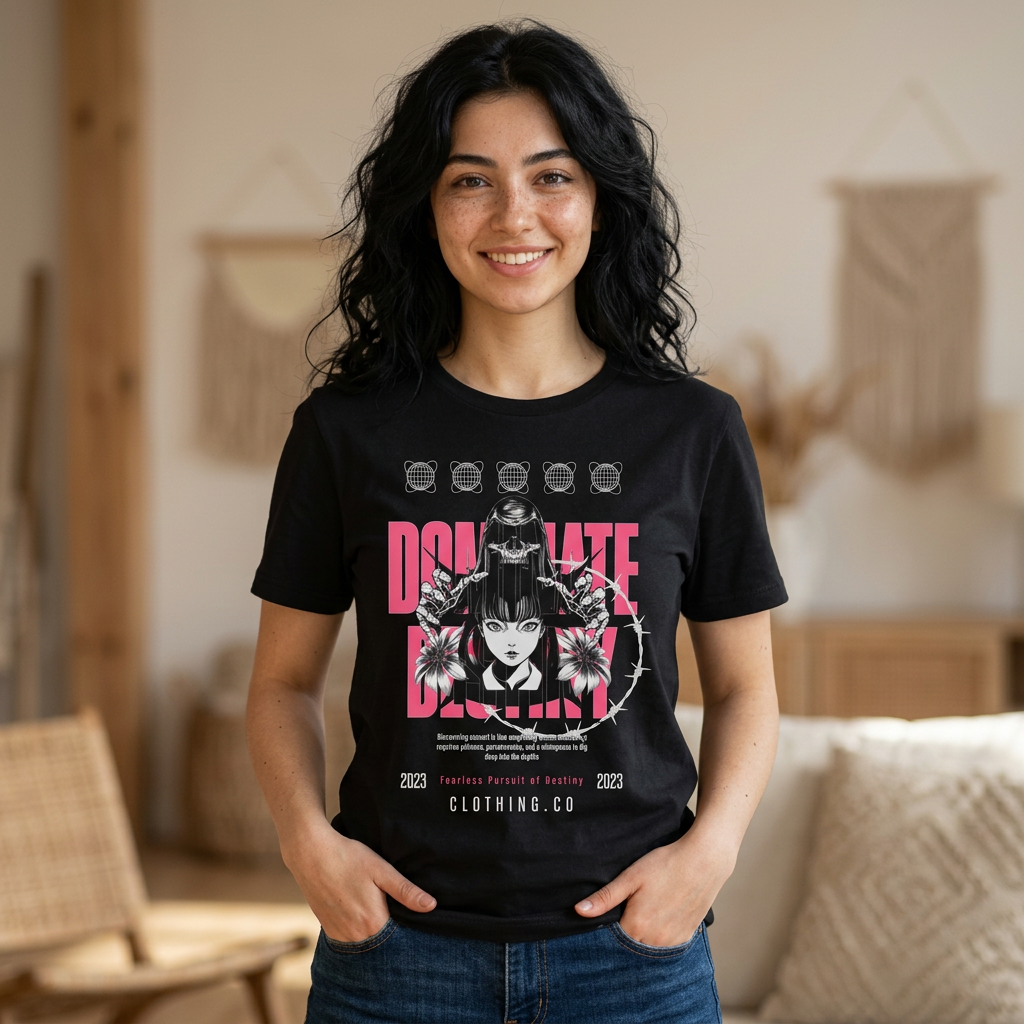 Don't Hate Designer Graphic T-Shirt — Retro Anime Skull Streetwear Tee