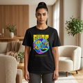 Abstract Geometry Graphic Tee — Colorful 3D Orb Design