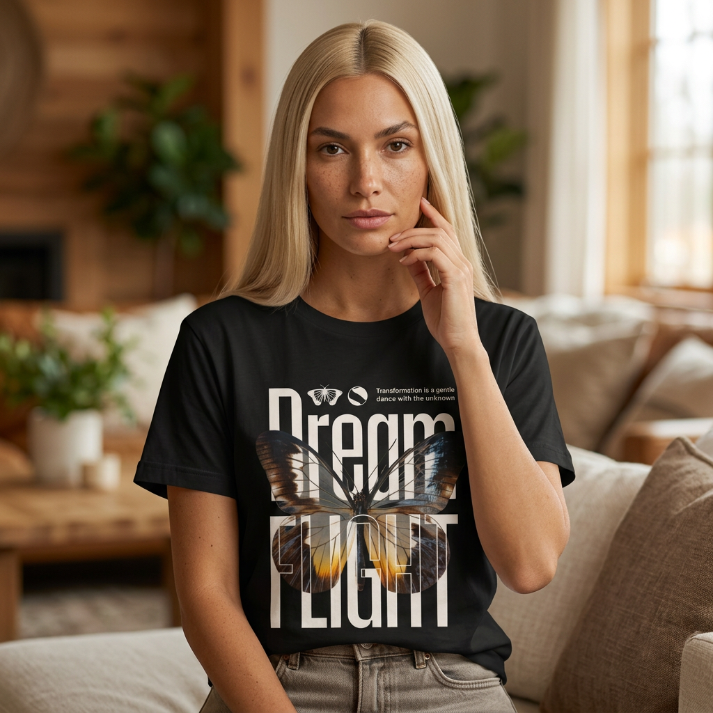 Dream Flight Butterfly T-Shirt — Inspirational Graphic Tee