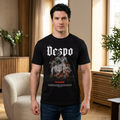 Gothic Skull Flames T-Shirt — 'Despo' Vintage Metal Band Graphic Tee