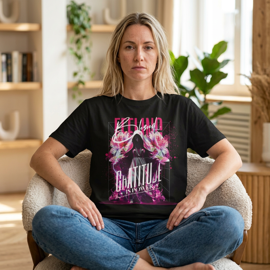 Blessed Faith T-Shirt — "Gratitude Is Power" Christian Graphic Tee