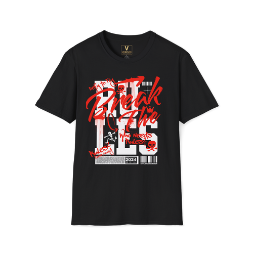 Break the Rules Graphic T-Shirt — Bold Red Streetwear Design