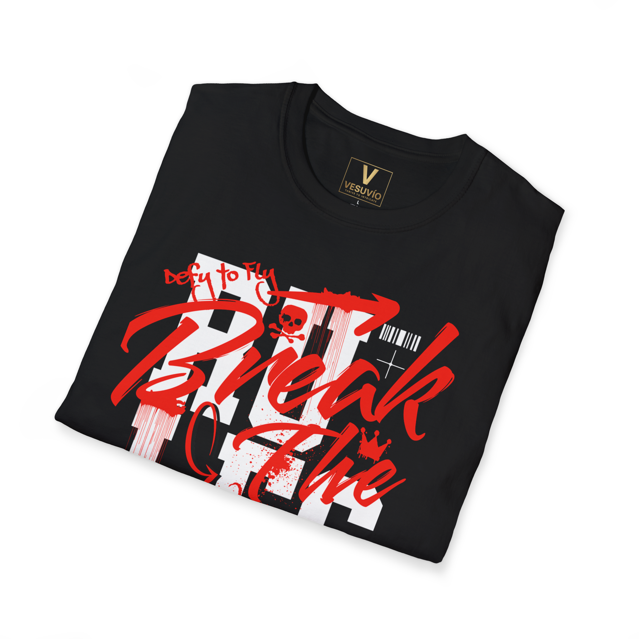 Break the Rules Graphic T-Shirt — Bold Red Streetwear Design