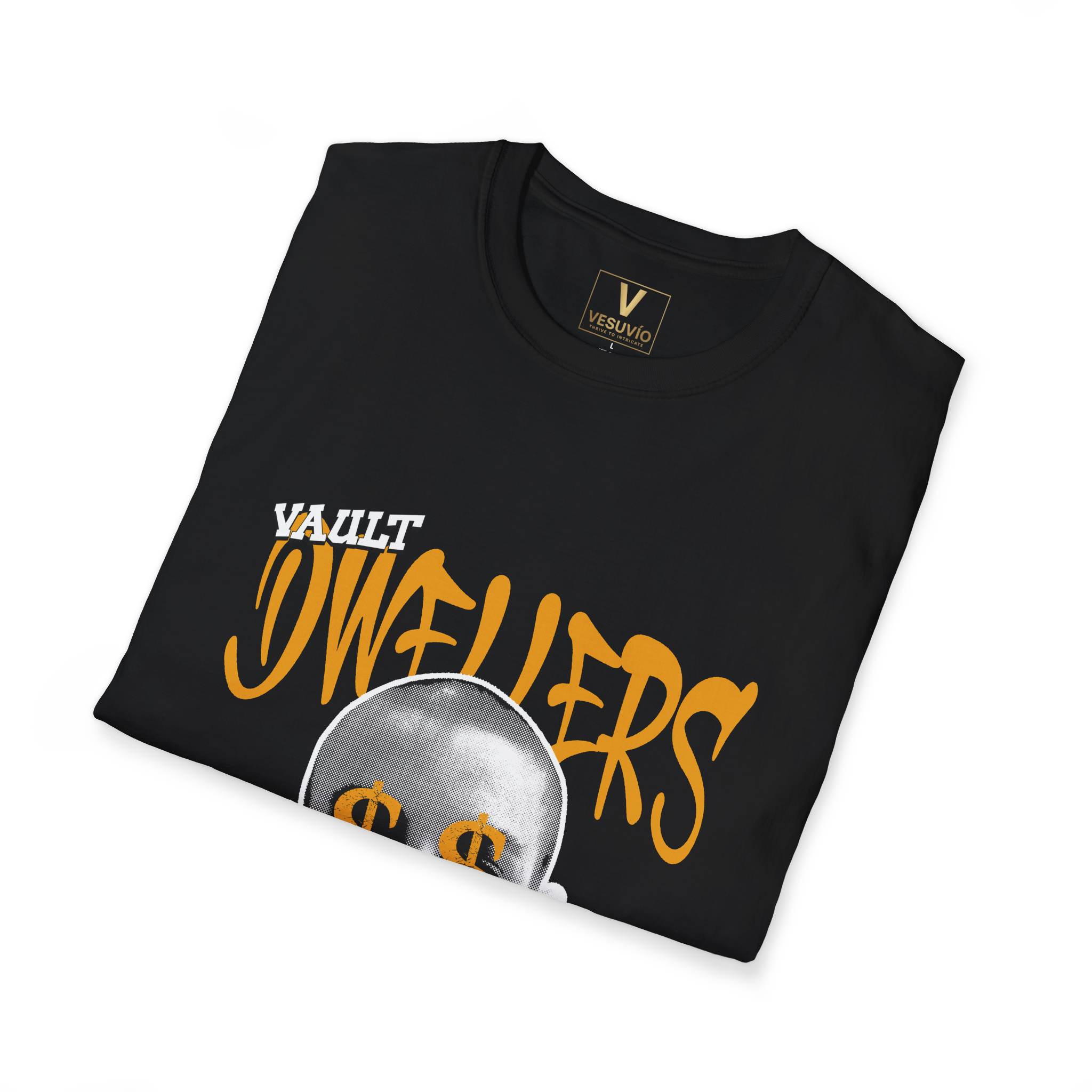 Vault Dwellers Tee — Streetwear Graphic T‑Shirt with Money Mask Design
