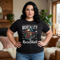 Beauty in Mortality Skull T-Shirt — Rose & Butterfly Graphic