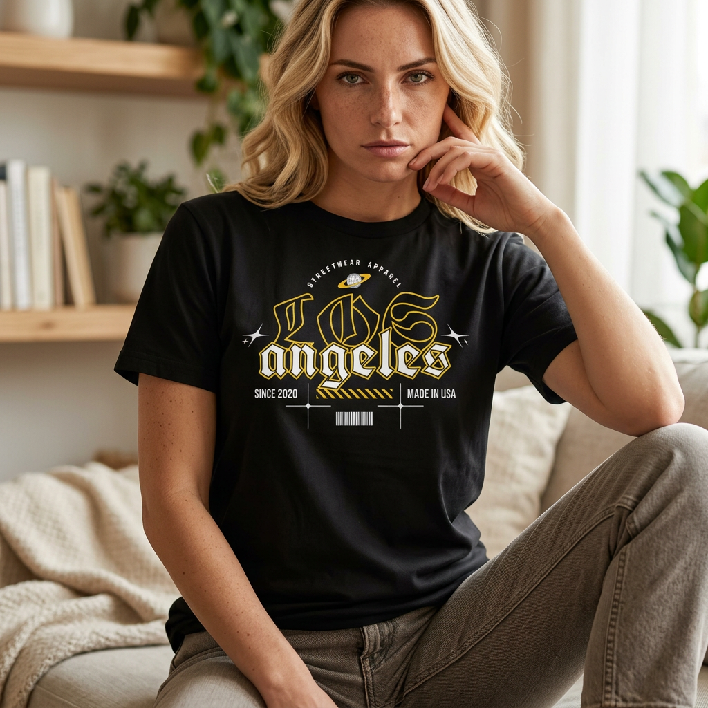 Los Angeles Skyline Graphic Tee — Streetwear LA Design