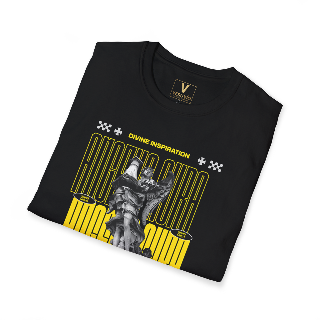 Divine Inspiration Angel Statue Graphic T-Shirt