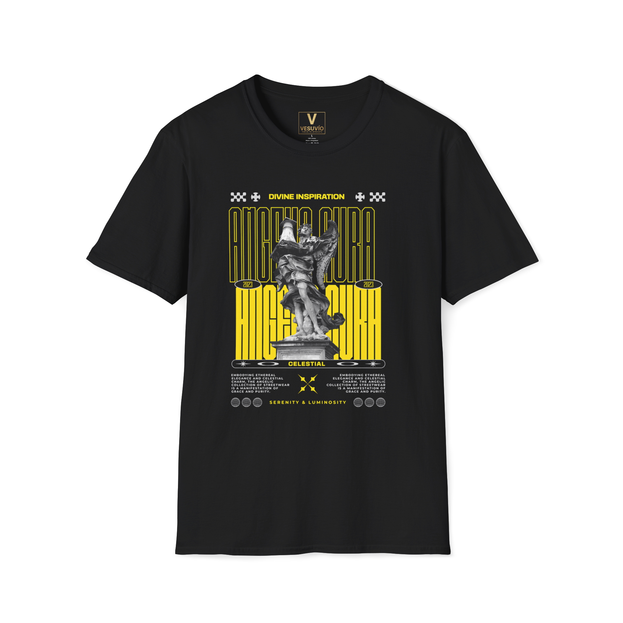 Divine Inspiration Angel Statue Graphic T-Shirt
