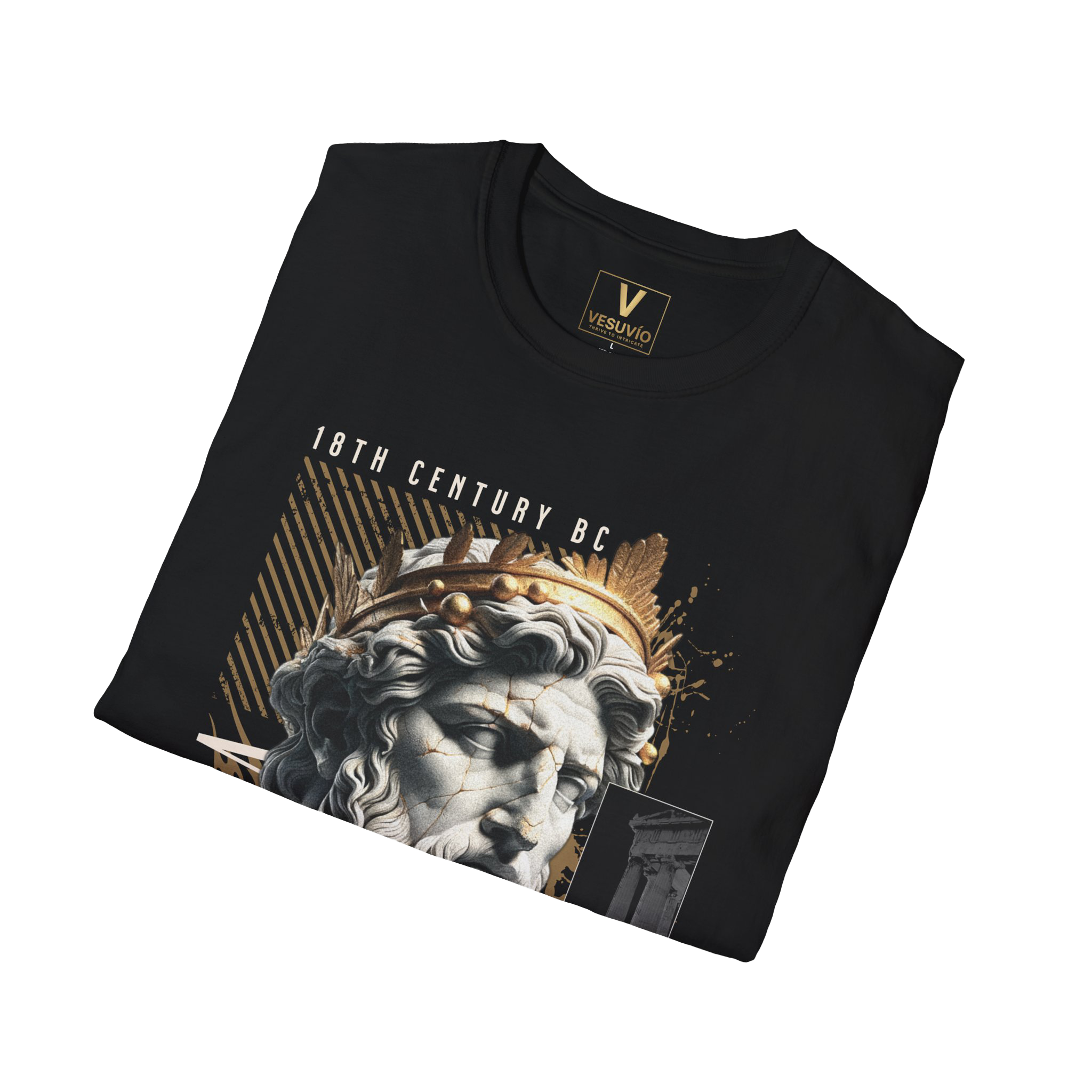Godshead Classical Sculpture Tee — Ancient Greek Bust Graphic T-Shirt