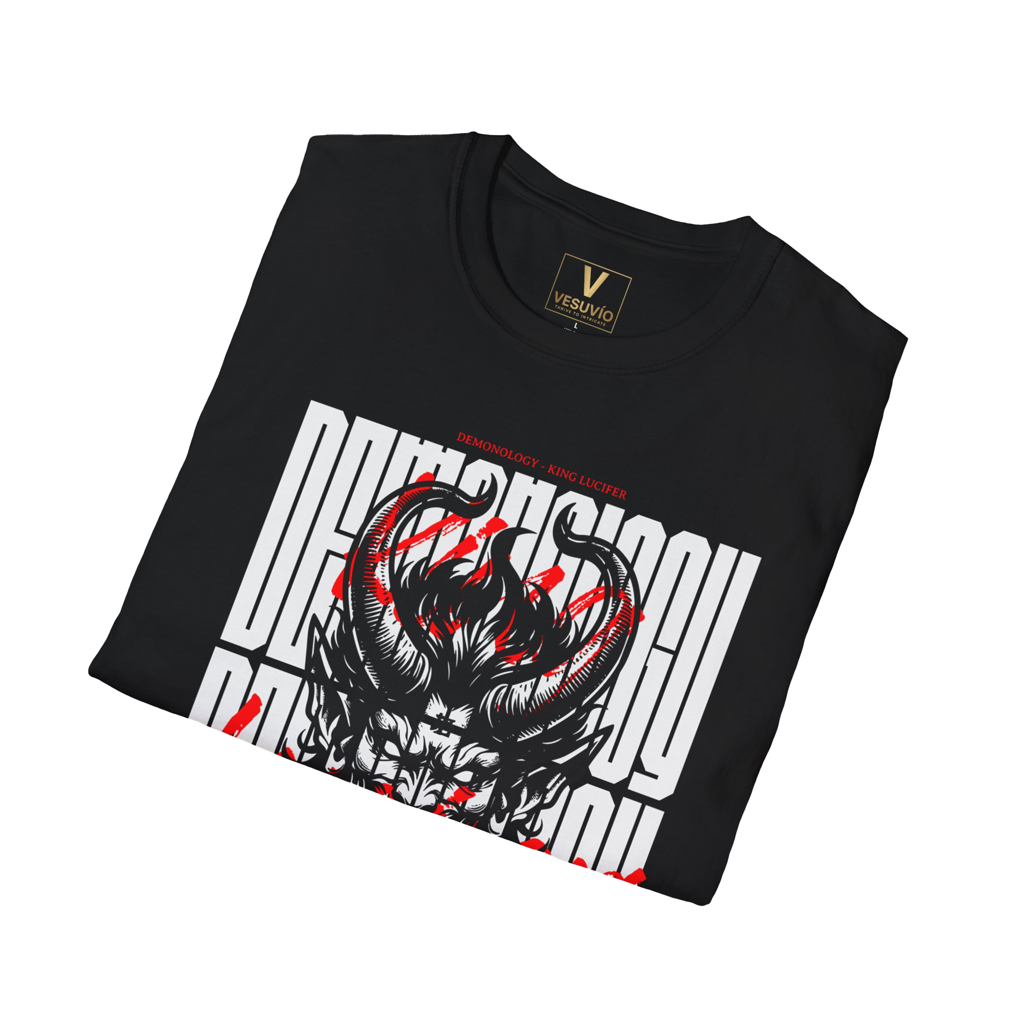 Demonic Skull Graphic T-Shirt — Dark Streetwear Horror Tee