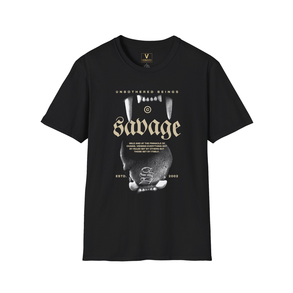 Savage Vintage Graphic T-Shirt — Gothic Fangs Design