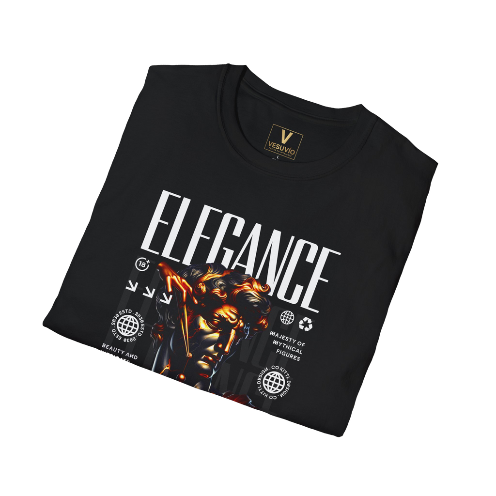 Elegance Statue Graphic T-Shirt | Bronze Sculpture, Checkerboard Elements