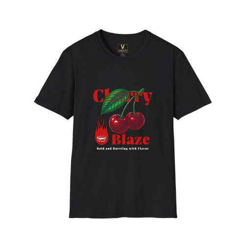 Cherry Blaze T-Shirt — Bold Red Cherry Graphic with "Cherry Blaze" Text