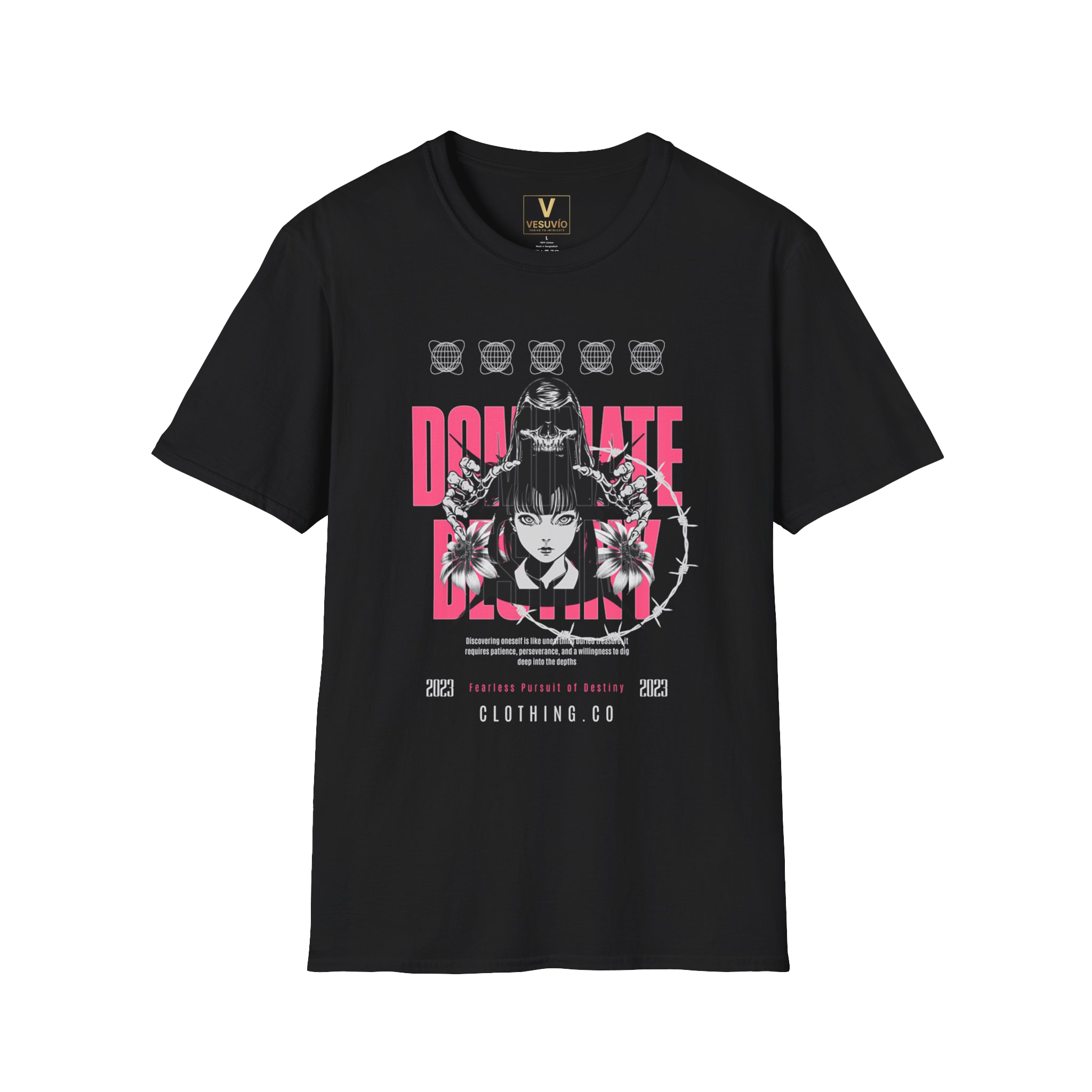 Don't Hate Designer Graphic T-Shirt — Retro Anime Skull Streetwear Tee