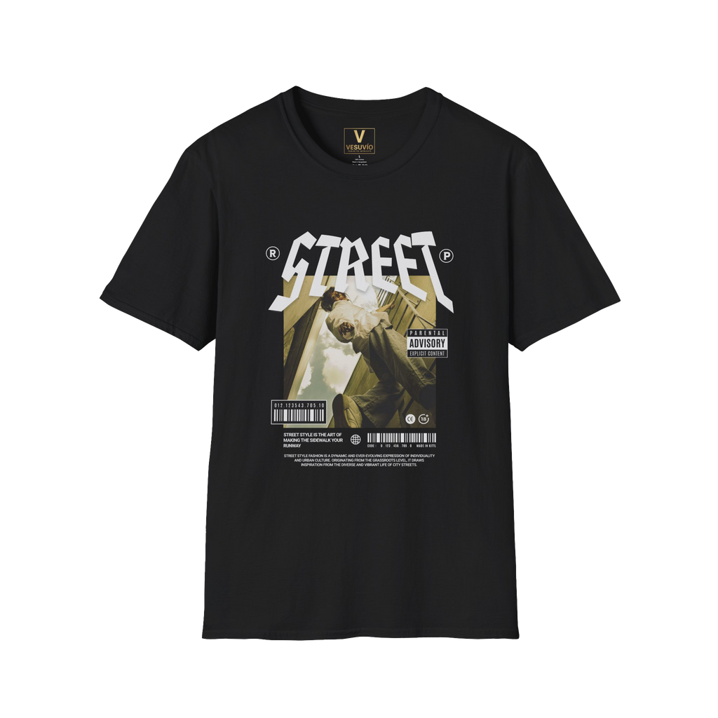 Street Graphic T-Shirt — Urban Vintage Photo Tee with 'STREET' Logo
