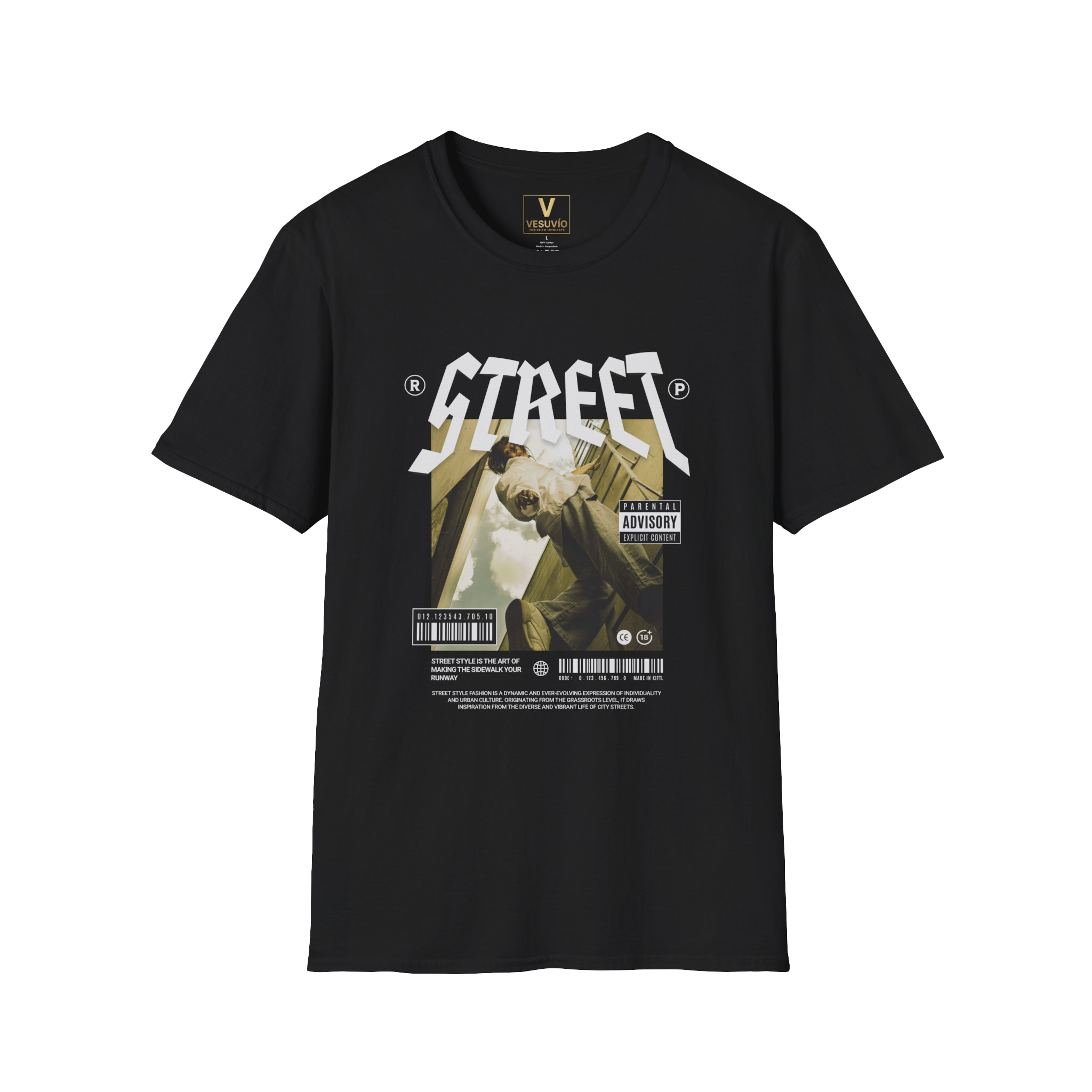 Street Graphic T-Shirt — Urban Vintage Photo Tee with 'STREET' Logo