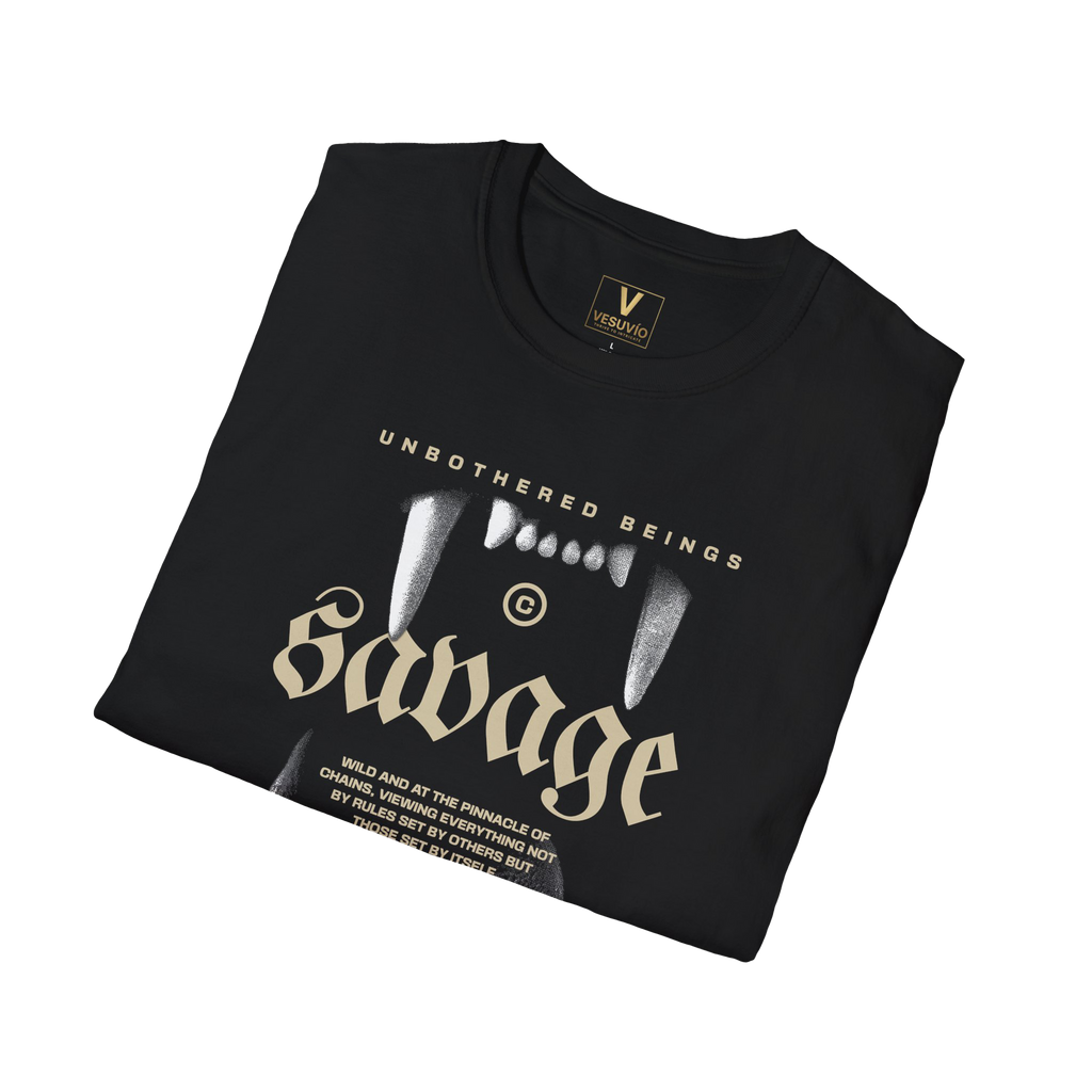 Savage Vintage Graphic T-Shirt — Gothic Fangs Design