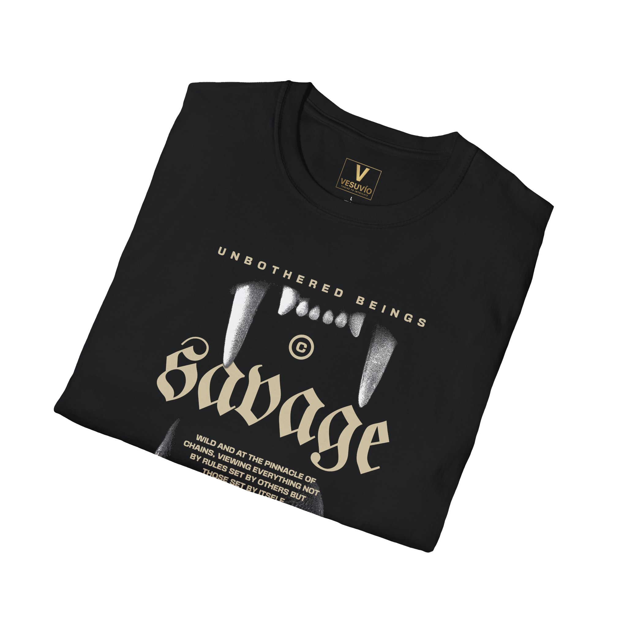 Savage Vintage Graphic T-Shirt — Gothic Fangs Design