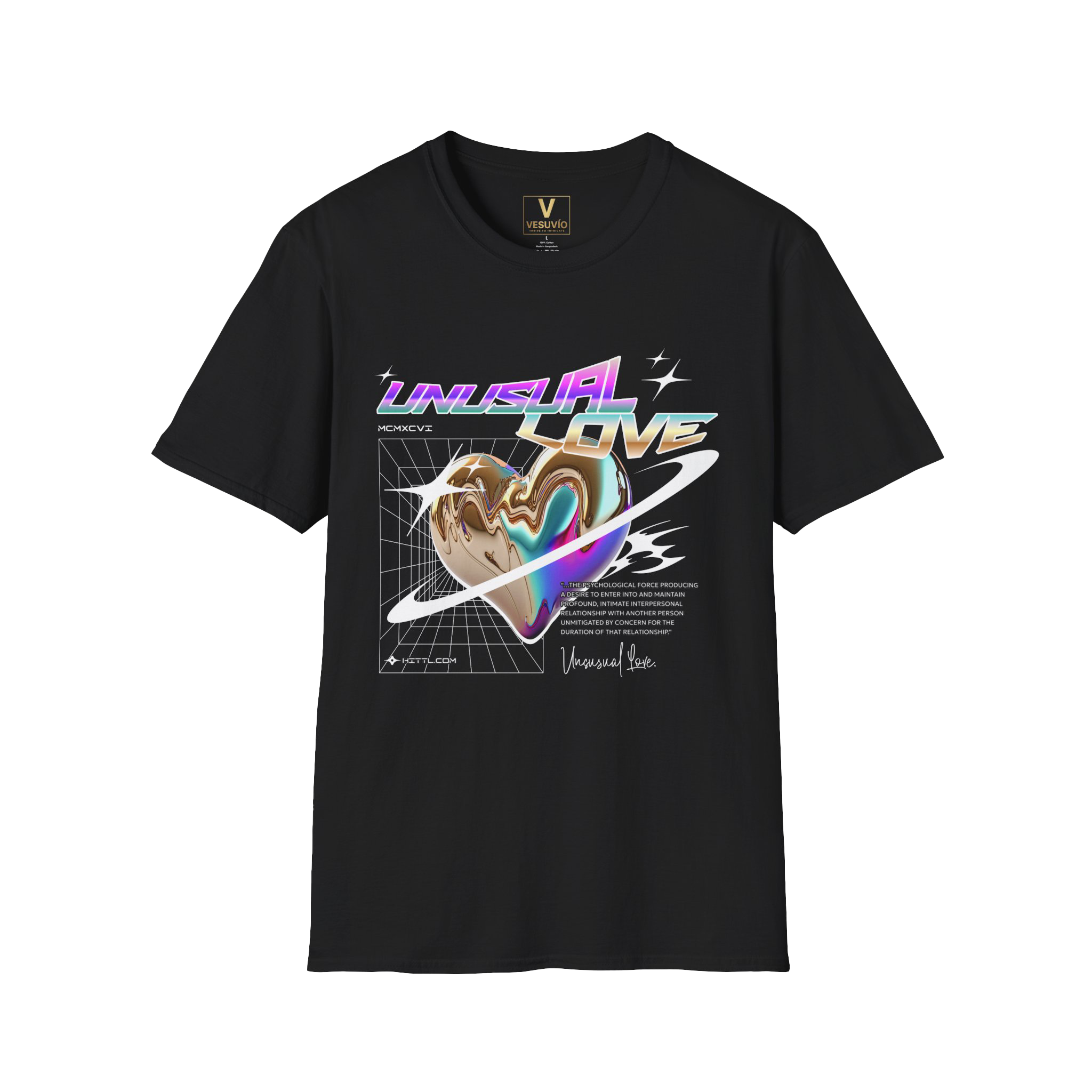 Black t-shirt with 'Cyber Ranger Urban Apparel' graphic design on a white background