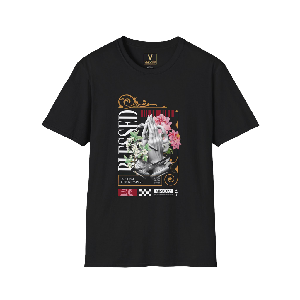 Blessed Statue Floral Graphic T-Shirt