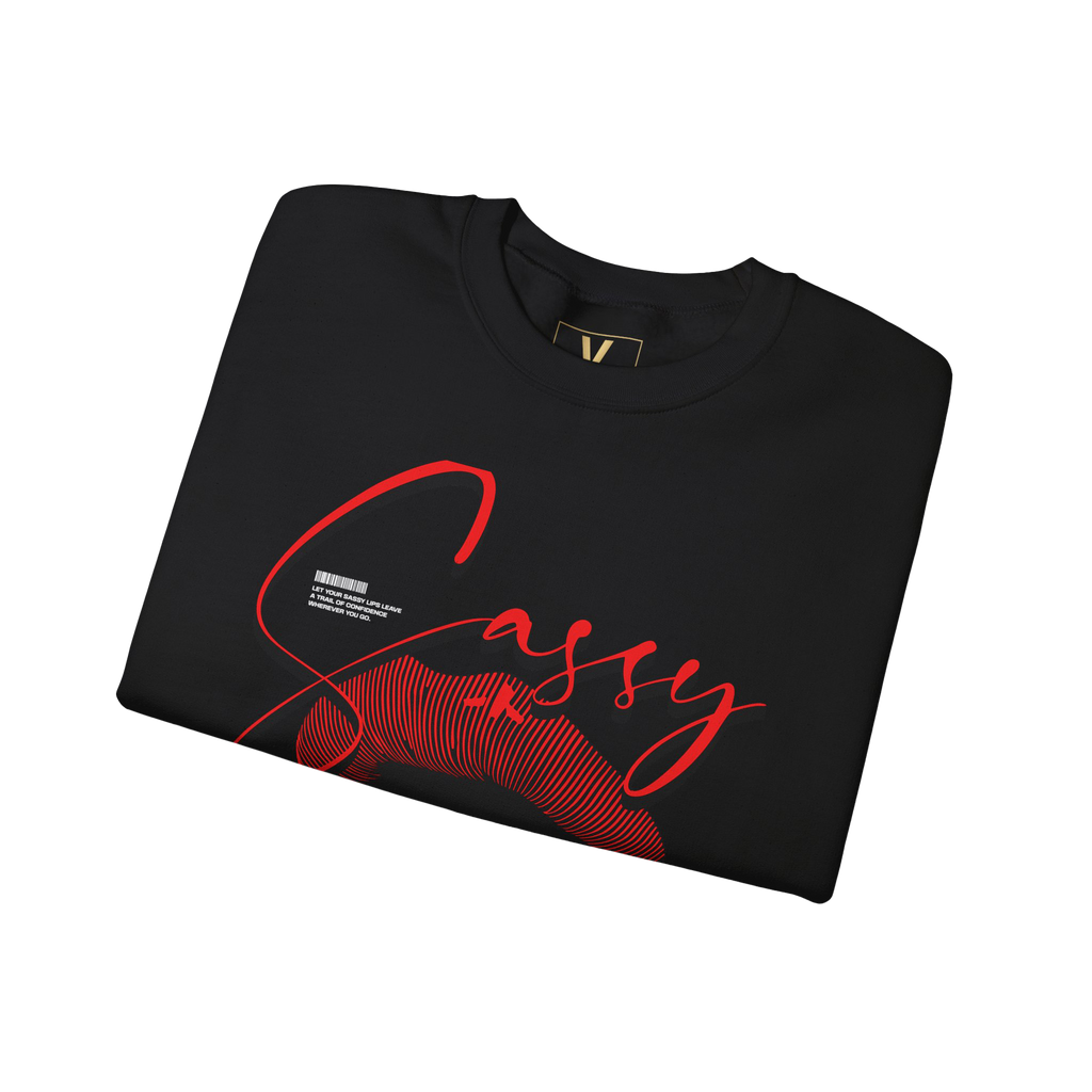 Sassy Red Lips Crewneck Sweatshirt | Graphic Lip Art