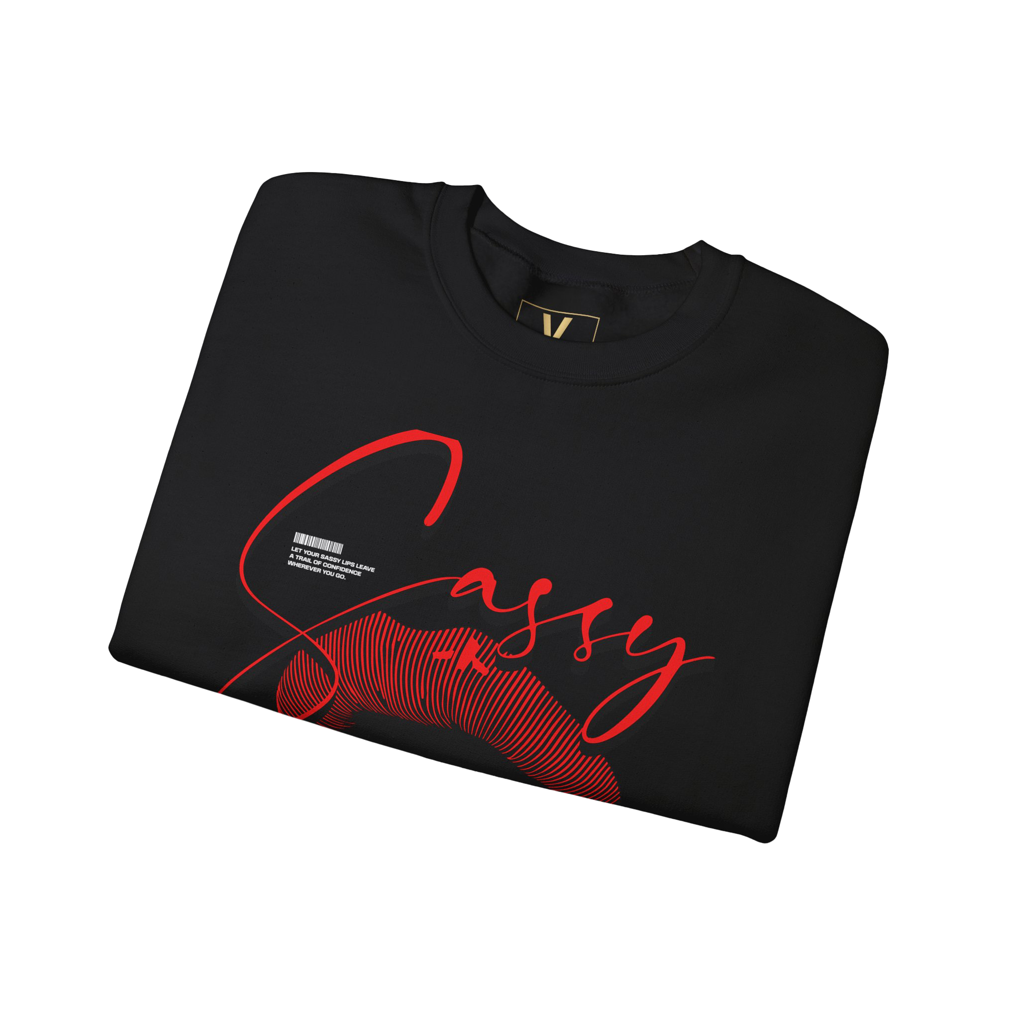 Sassy Red Lips Crewneck Sweatshirt | Graphic Lip Art