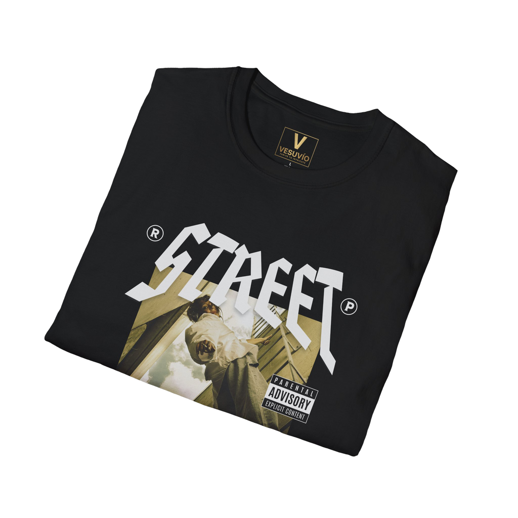 Street Graphic T-Shirt — Urban Vintage Photo Tee with 'STREET' Logo