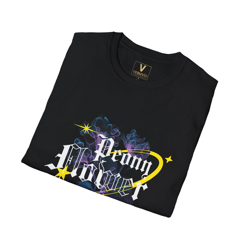 Peony Flower Gothic T-Shirt — Floral Space Graphic Tee