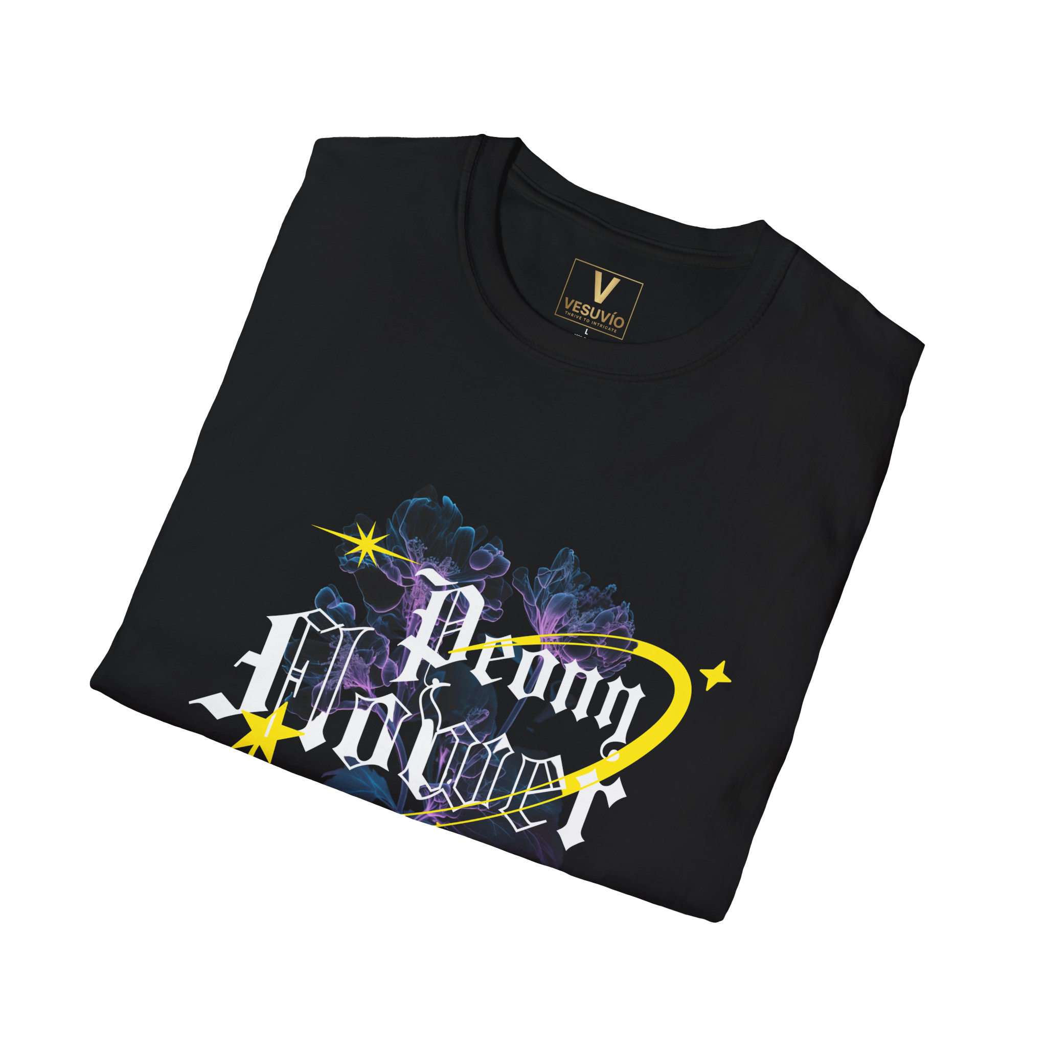 Peony Flower Gothic T-Shirt — Floral Space Graphic Tee